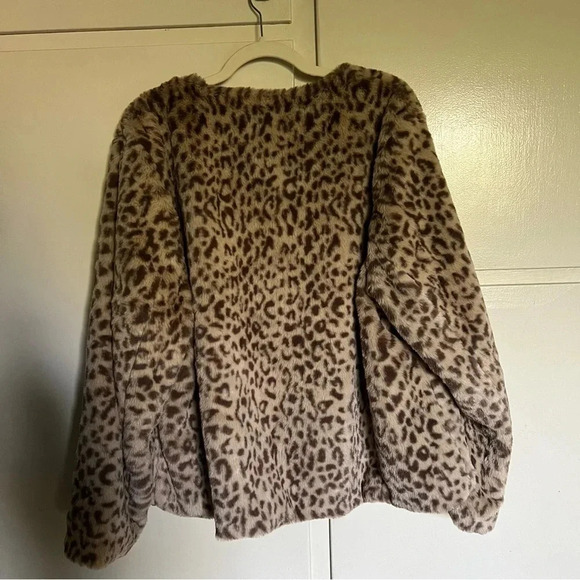 NWT Lane Bryant Leopard Print Faux Fur Jacket Coat Plus Size 22/24 - Picture 8 of 12